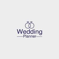 diseño de logotipo de vector de planificador de bodas