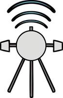 cute cartoon satellite vector