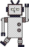 comic book style cartoon robot vector