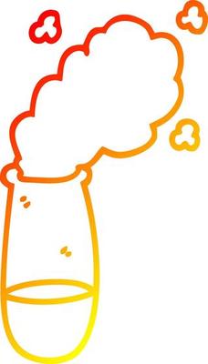 warm gradient line drawing cartoon test tube