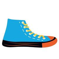 Sport shoes. Blue ked. Vector flat illustration.