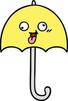 cute cartoon umbrella vector