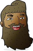 cartoon laughing bearded man vector