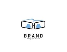 Geek glasses logo vector