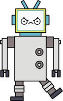 lindo robot de dibujos animados vector