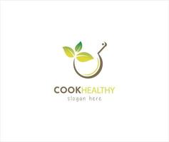 Cook Healthy Food logo design vector