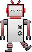 gradient shaded cartoon robot vector