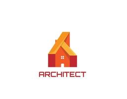 Architecture house design logo - illustration vector