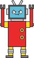 cute cartoon robot vector