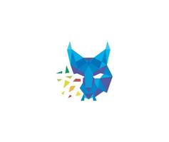 Lynx wild cat geometric shattered logo