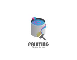 painting logo sign vector
