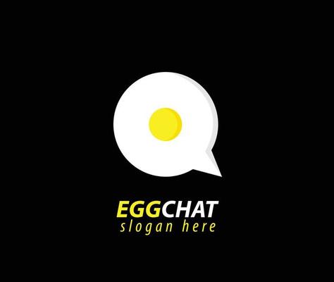Egg chat design logo