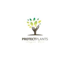 Protection plants logo design