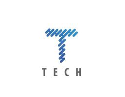 Technology Letter T Icon Logo Design Element