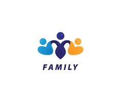 Family link logo design vector