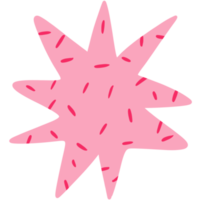 rosa abstrato e clipart de forma de estrela de linha. png