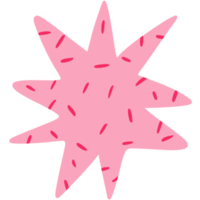 abstracte roze en lijnstervorm clipart. png