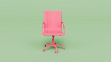 Office armchair 3d render illustration with background photo