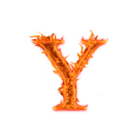 diseño de icono de letras del alfabeto de fuego y mayúscula png