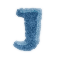design de ícone de letras do alfabeto de gelo maiúsculo j png