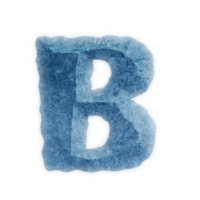 maiúsculo b design de ícone de letras do alfabeto de gelo png