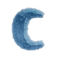 diseño de icono de letras del alfabeto de hielo c mayúscula png