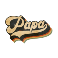 papa lettrage design vintage png