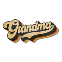 diseño vintage de letras de abuela png