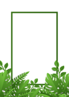 Green Leaves Frame background png