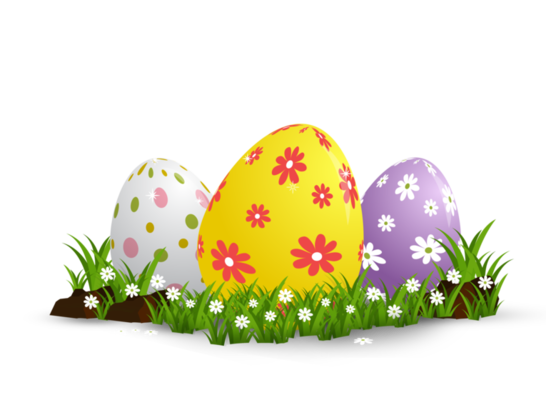 Premium Vector  Painted eggs on the grass on an isolated transparent  background. easter eggs png, grass png. easter.