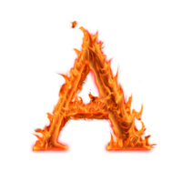 kapitaal een vuur alfabet letters pictogram ontwerp png