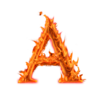 capital A Fire Alphabet Letters icon design png