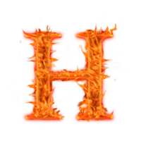 Hauptstadt h Feuer Alphabet Buchstaben Icon Design png