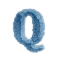 diseño de icono de letras del alfabeto de hielo q capital png