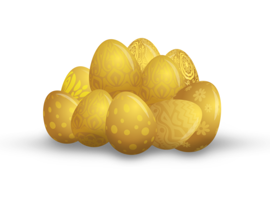 easter eggs gold color 19615985 PNG