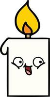 cute cartoon lit candle vector