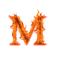 design de ícone de letras do alfabeto de fogo maiúsculo m