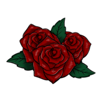 icona di rosa rossa retrò png