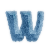 diseño de icono de letras del alfabeto de hielo w mayúscula png