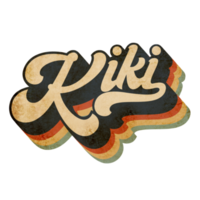 design vintage de letras kiki png