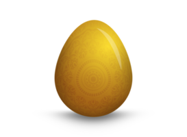 Easter golden egg. Traditional spring png