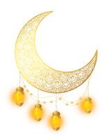 eid mubarak diseño islámico luna creciente png