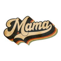 design vintage de letras de mamãe png