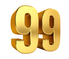 ninety-nine, golden number 99,anniversary,birthday, price png