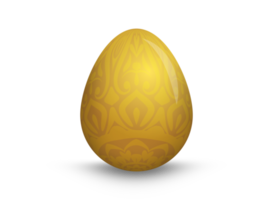 Easter golden egg. Traditional spring png