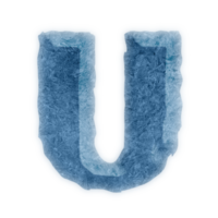 design de ícone de letras do alfabeto de gelo capital u png