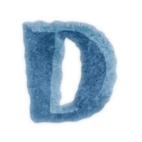 design de ícone de letras do alfabeto de gelo maiúsculo d png