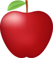 ilustración de diseño de png de conjunto de manzana fresca