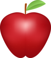 ilustración de diseño de png de conjunto de manzana fresca