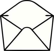 quirky hand drawn cartoon envelope vector